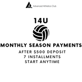 2025-2026 Volleyball Club 14U Monthly Season Payment